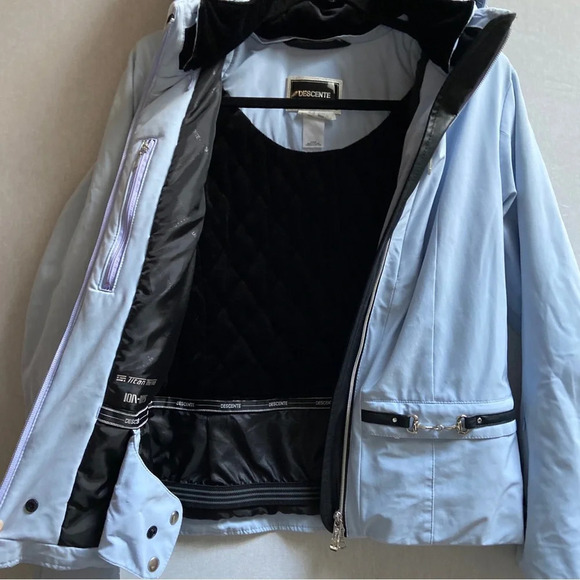 Descente Coti Waterproof Nylon Ski Parka Jacket Sz 8 - Picture 6 of 15